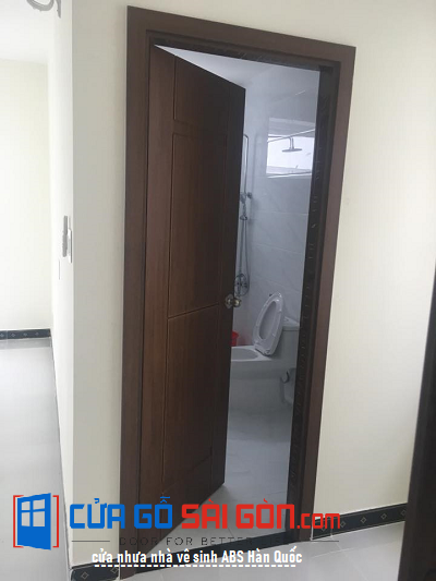 Hình ảnh thực tế công trình cửa nhà vệ sinh ABS Hàn Quốc
