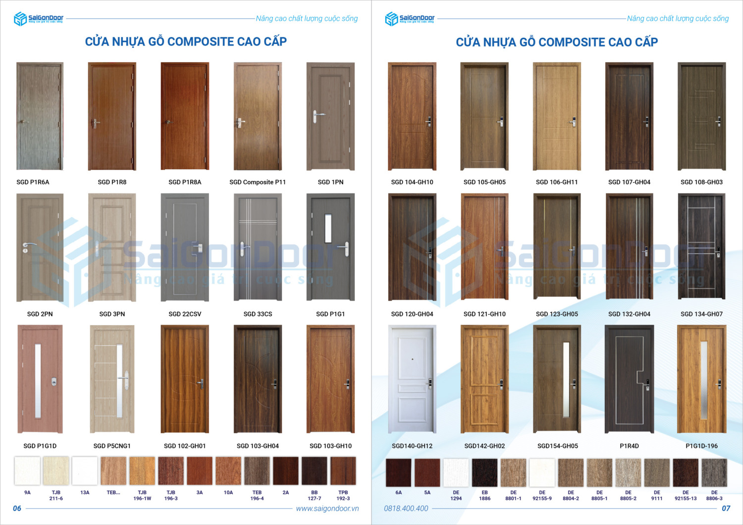 Catalogue cửa nhựa gỗ Composite