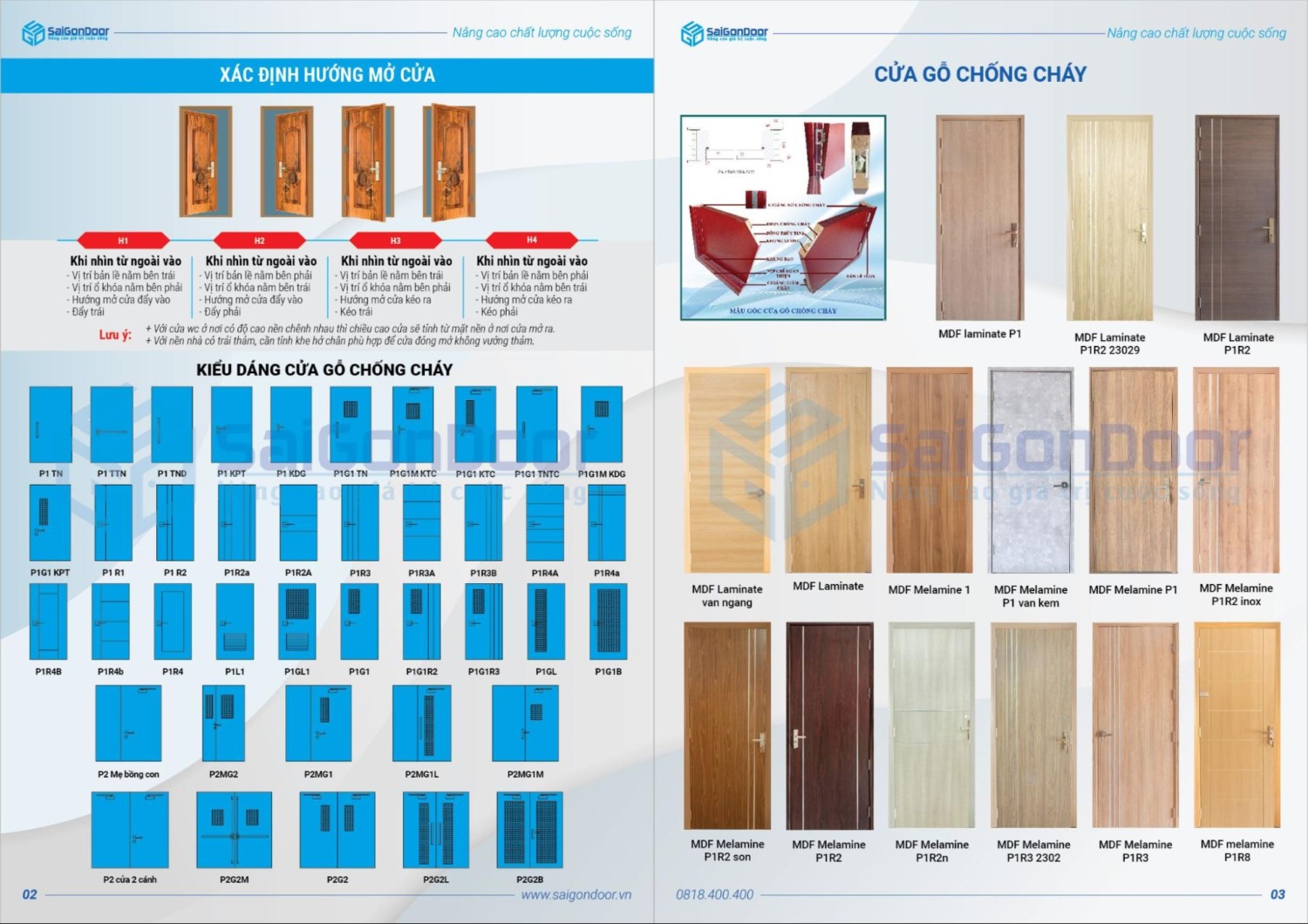 Catalogue cửa gỗ chống cháy - Kiểu dáng và mẫu cửa